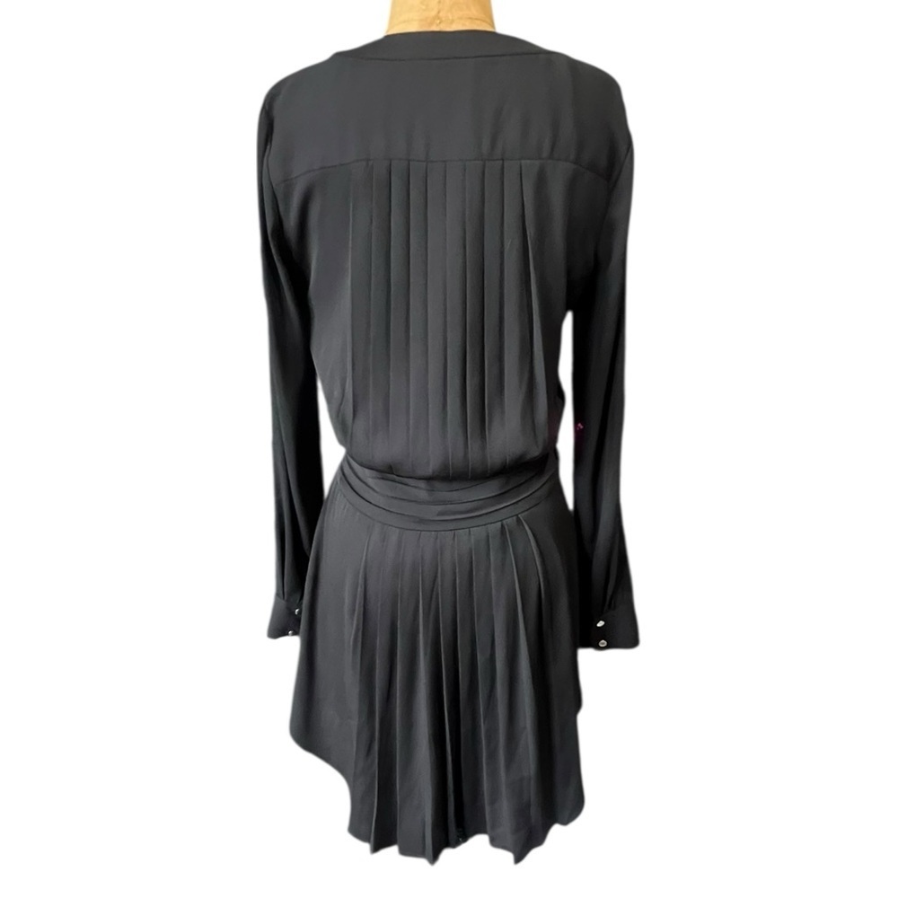 White House Black Market Black Long Sleeve Dress EUC 0 - Picture 6 of 10